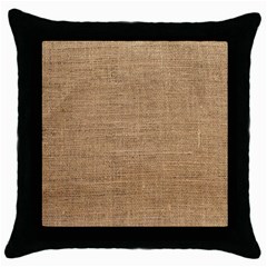 Burlap Texture Throw Pillow Case (black) by nateshop