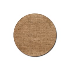 Burlap Texture Rubber Coaster (round) by nateshop