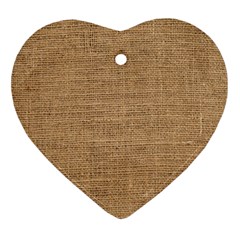 Burlap Texture Ornament (heart) by nateshop