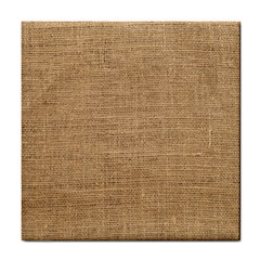 Burlap Texture Tile Coaster by nateshop