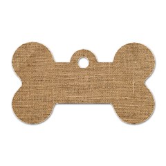 Burlap Texture Dog Tag Bone (one Side) by nateshop