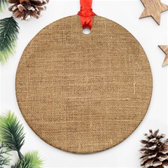 Burlap Texture Ornament (round) by nateshop