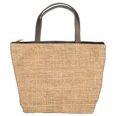 Burlap Texture Bucket Bag by nateshop