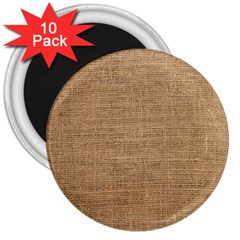 Burlap Texture 3  Magnets (10 Pack)  by nateshop