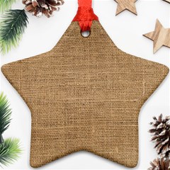 Burlap Texture Star Ornament (two Sides) by nateshop