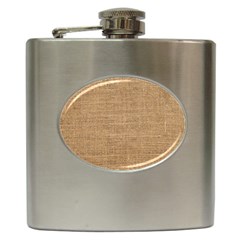 Burlap Texture Hip Flask (6 Oz) by nateshop