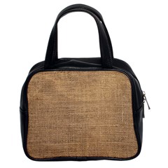 Burlap Texture Classic Handbag (two Sides) by nateshop