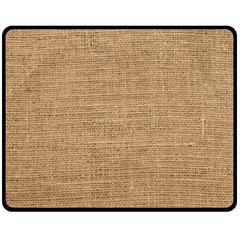 Burlap Texture Fleece Blanket (medium)  by nateshop