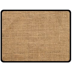 Burlap Texture Fleece Blanket (large)  by nateshop