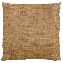 Burlap Texture Large Flano Cushion Case (one Side) by nateshop