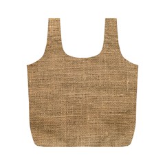 Burlap Texture Full Print Recycle Bag (m) by nateshop