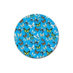 Butterflies Magnet 3  (round) by nateshop