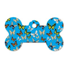 Butterflies Dog Tag Bone (one Side) by nateshop