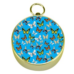 Butterflies Gold Compasses by nateshop