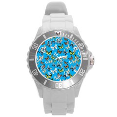 Butterflies Round Plastic Sport Watch (l) by nateshop