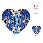 Cobalt on gold symmetry Playing Cards Single Design (Heart) Front