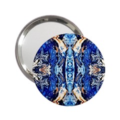 Cobalt On Gold Symmetry 2 25  Handbag Mirrors by kaleidomarblingart