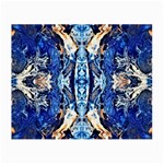 Cobalt on gold symmetry Small Glasses Cloth Front