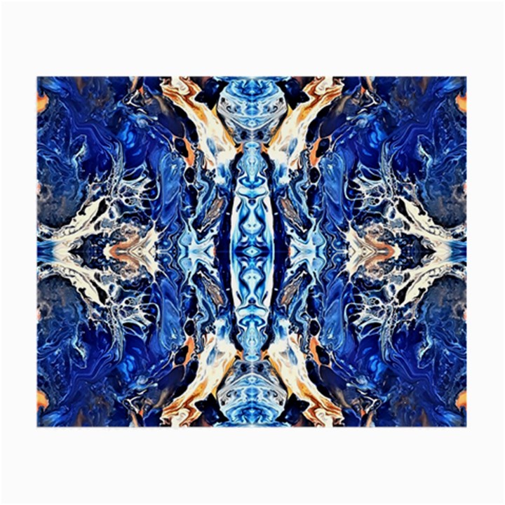 Cobalt on gold symmetry Small Glasses Cloth