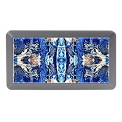 Cobalt On Gold Symmetry Memory Card Reader (mini) by kaleidomarblingart