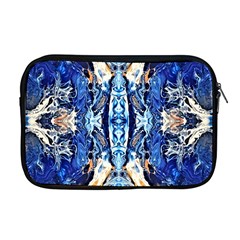 Cobalt On Gold Symmetry Apple Macbook Pro 17  Zipper Case by kaleidomarblingart