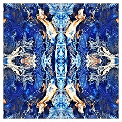 Cobalt On Gold Symmetry Lightweight Scarf  by kaleidomarblingart