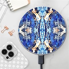 Cobalt On Gold Symmetry Wireless Charger by kaleidomarblingart