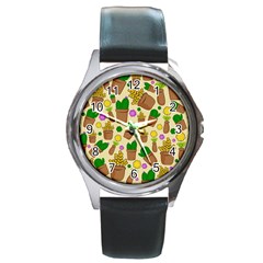 Cactus Round Metal Watch by nateshop