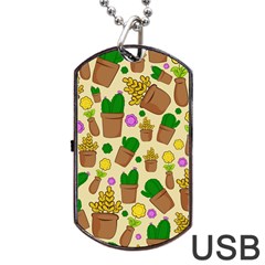 Cactus Dog Tag Usb Flash (two Sides) by nateshop