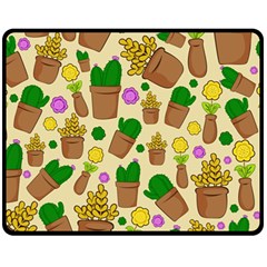 Cactus Fleece Blanket (medium)  by nateshop