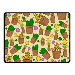 Cactus Double Sided Fleece Blanket (small)  by nateshop