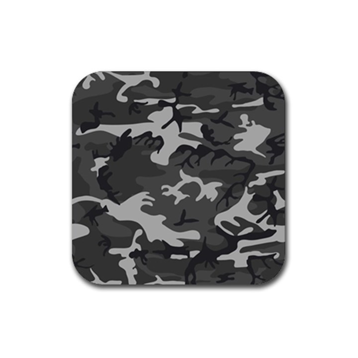 Camouflage Rubber Coaster (Square)