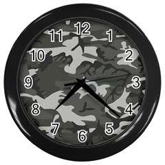 Camouflage Wall Clock (black) by nateshop