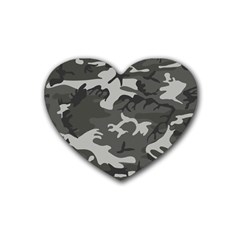 Camouflage Rubber Heart Coaster (4 Pack) by nateshop