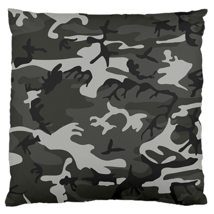 Camouflage Large Flano Cushion Case (One Side)