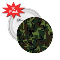 Camouflage-1 2 25  Buttons (10 Pack)  by nateshop