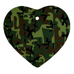 Camouflage-1 Ornament (heart) by nateshop