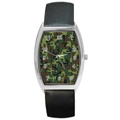 Camouflage-1 Barrel Style Metal Watch by nateshop