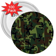 Camouflage-1 3  Buttons (100 Pack)  by nateshop