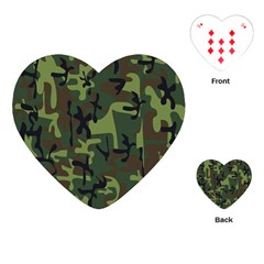 Camouflage-1 Playing Cards Single Design (heart) by nateshop