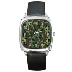 Camouflage-1 Square Metal Watch by nateshop