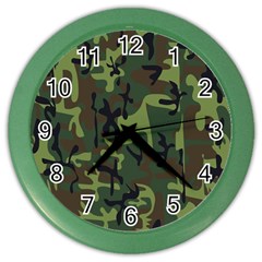 Camouflage-1 Color Wall Clock by nateshop