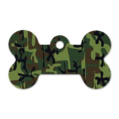 Camouflage-1 Dog Tag Bone (two Sides) by nateshop