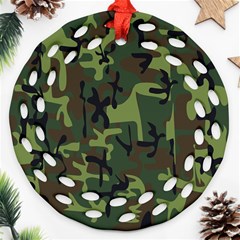 Camouflage-1 Ornament (round Filigree) by nateshop