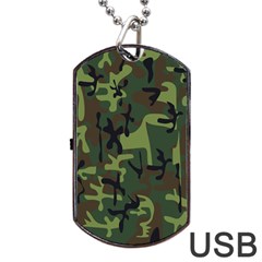 Camouflage-1 Dog Tag Usb Flash (one Side) by nateshop