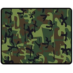 Camouflage-1 Double Sided Fleece Blanket (medium)  by nateshop