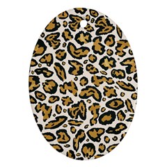 Cheetah Oval Ornament (two Sides) by nateshop