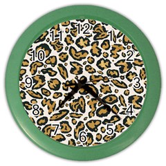 Cheetah Color Wall Clock by nateshop