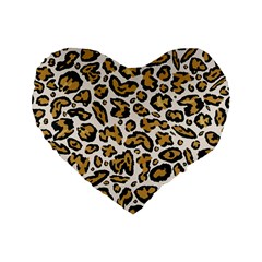 Cheetah Standard 16  Premium Heart Shape Cushions by nateshop