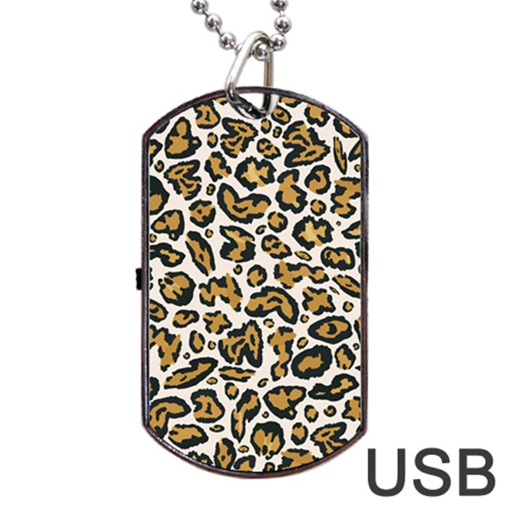 Cheetah Dog Tag USB Flash (One Side)